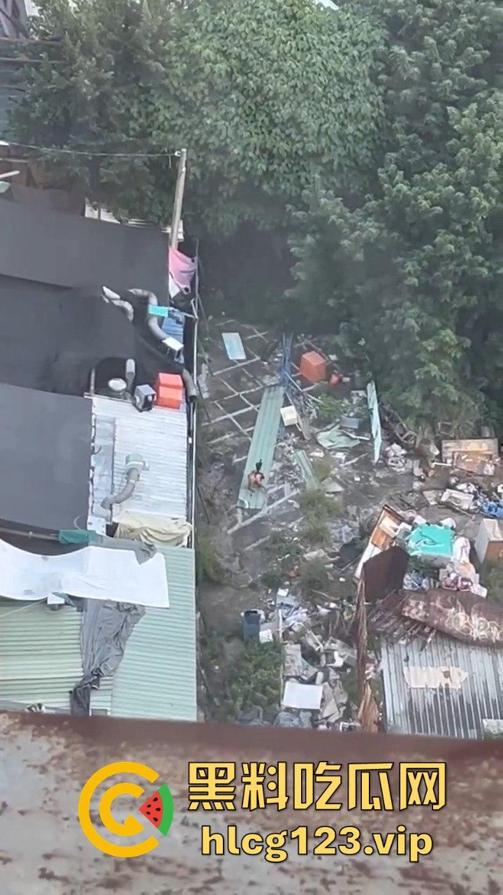 台中垃圾场狠人硬核骚操作！花式操雨伞，捅屁眼，吃瓜群众在高楼全程记录拍摄！-1
