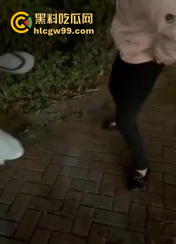 广西精神小妹深夜公园玩变态直播，为博眼球生吞燃烧纸巾，用拖鞋抽骚逼狠打小伙大屌，现场惨叫连连！-1
