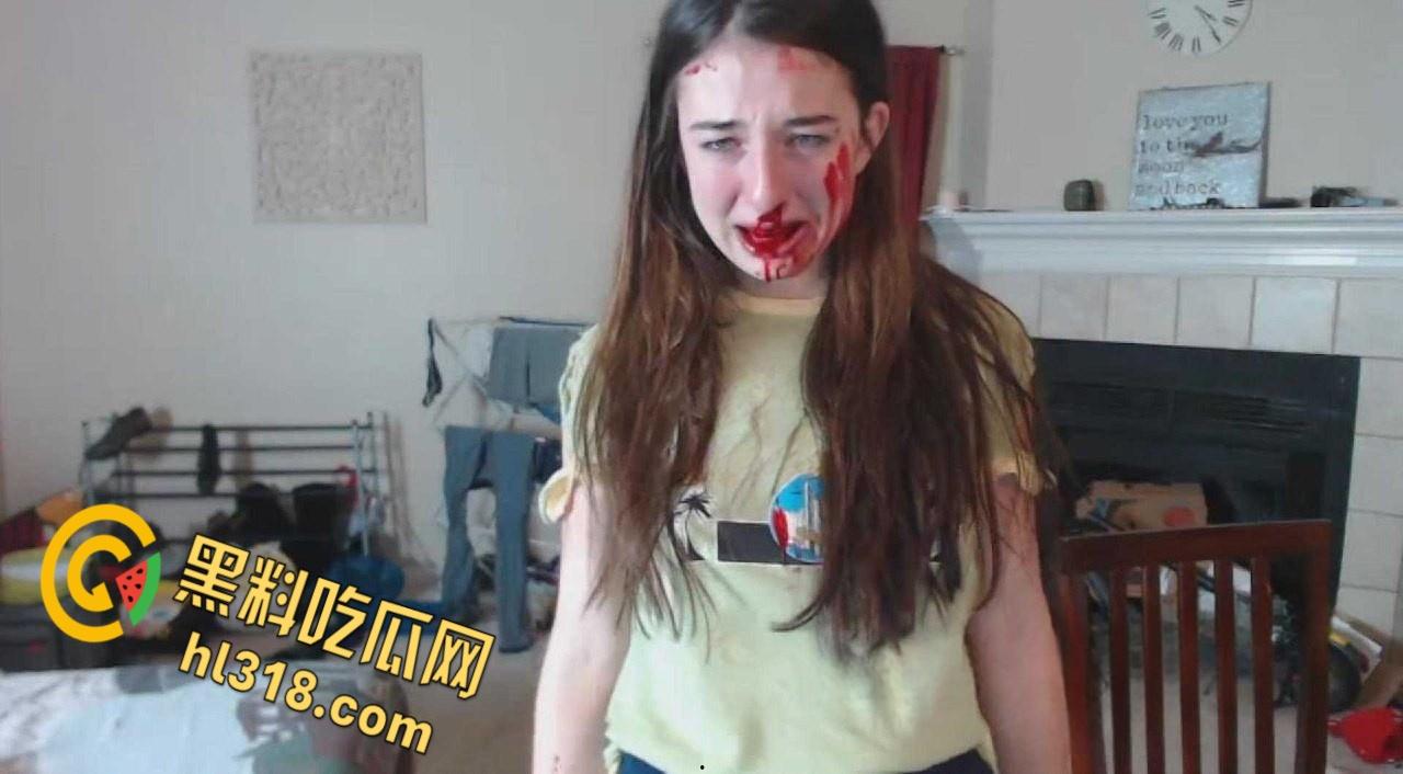 英国女主播打老公耳光，结果被老公反手几个大比兜，打到满脸是血嗷嗷大哭-5