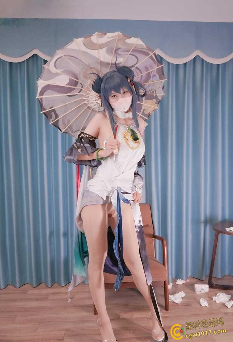 少萝网黄【沐沐baby】，COS公孙离白虎嫩穴自慰，开档黑丝乳萌骚露穴，看射一众二次元男粉！-3