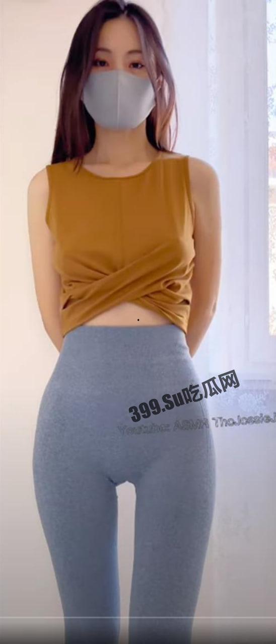 在油管INS等平台粉丝超百万的韩国瑜伽网红 JessieJiang 首次露三点自慰 360度裸露特写-1