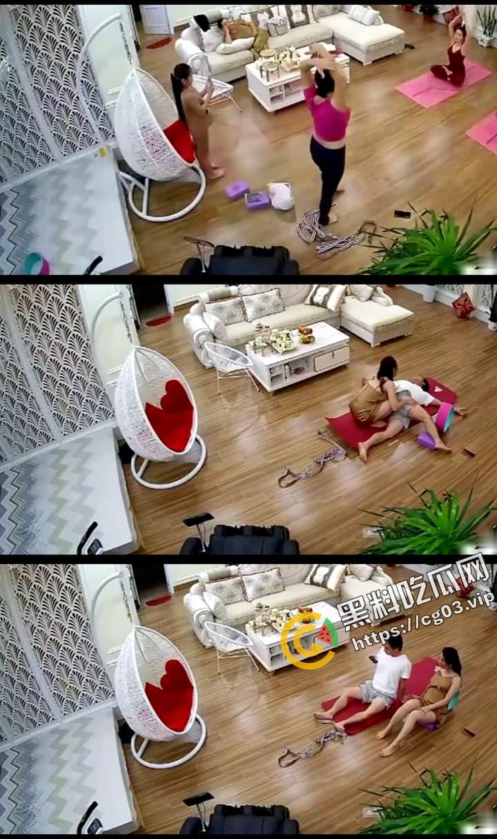 炸裂瓜!破解有钱人家得的网络监控 混乱的性关系毁人三观!男主人和老婆的瑜伽老师 还有丈母娘都有奸情!-1