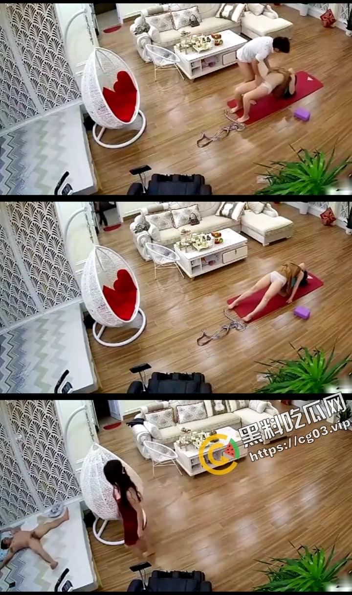 炸裂瓜!破解有钱人家得的网络监控 混乱的性关系毁人三观!男主人和老婆的瑜伽老师 还有丈母娘都有奸情!-2