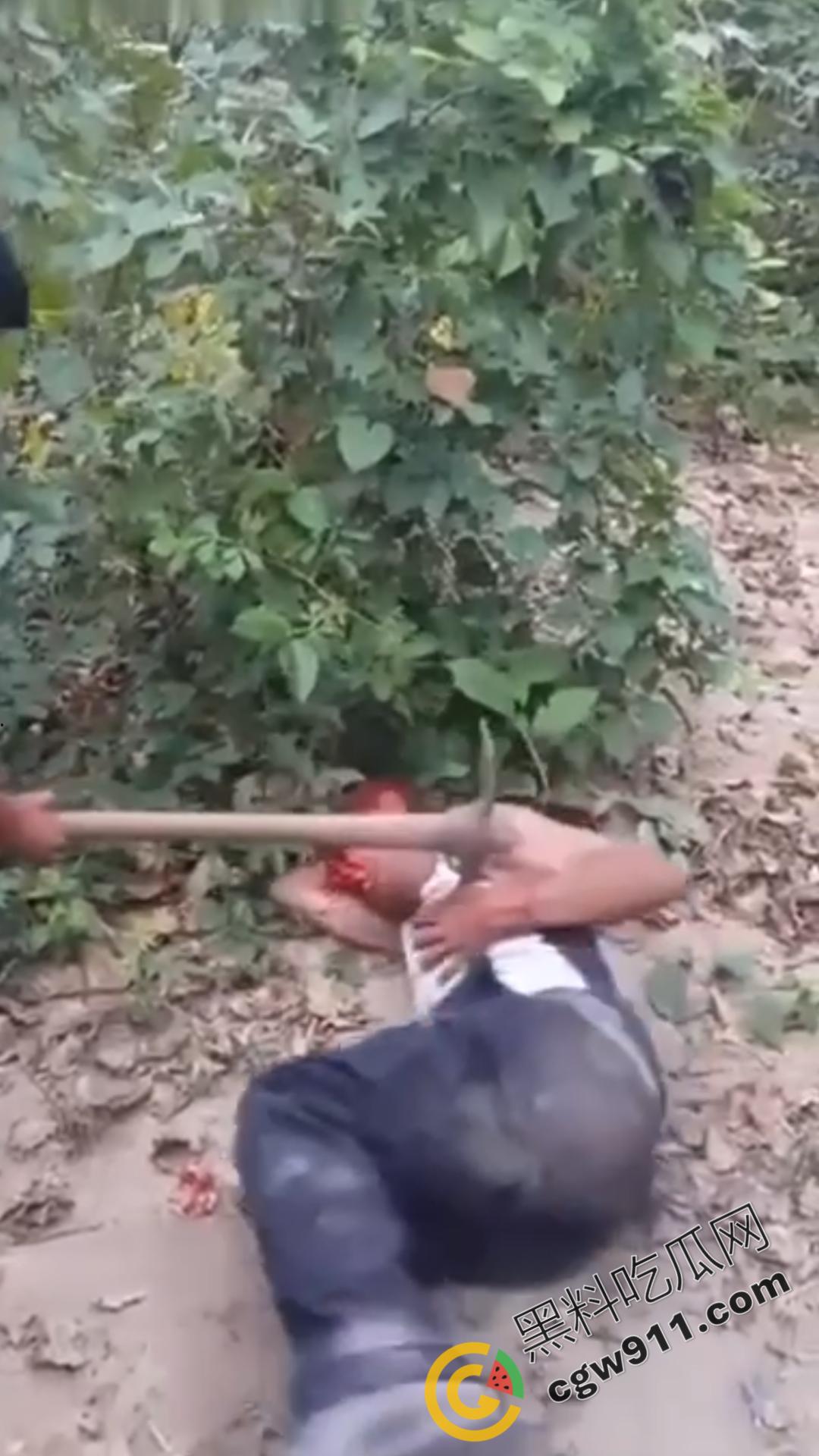 恐怖血腥暴力场面！奸夫惨遭铁镐猛砸，头颅血流如注，现场骇人至极，胆小者勿点！-3