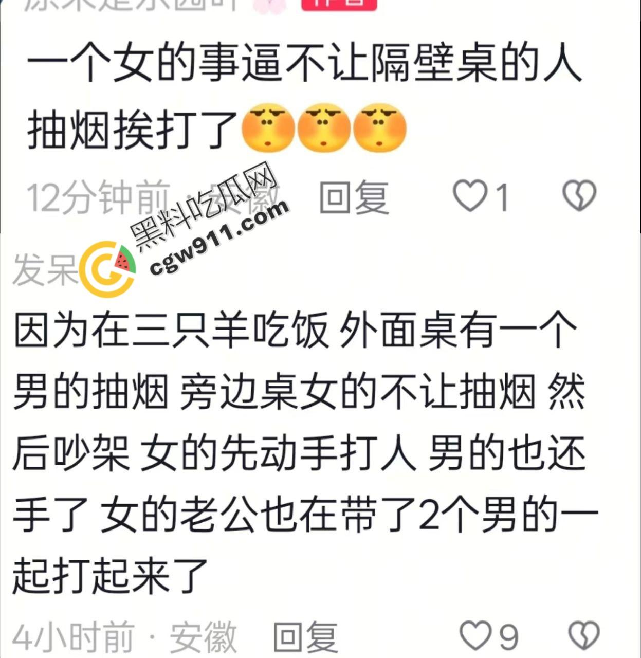 桌边烟雾引发剧烈斗殴！女子情绪失控，拳脚相向，结果被围殴，现场混乱不堪，惨况令人心惊-1