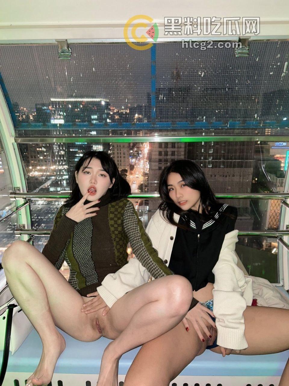 常州顶级颜值闺蜜「李若若」!摩天轮内小白鲍鱼露出,顶级颜值骚穴直接开干!-2