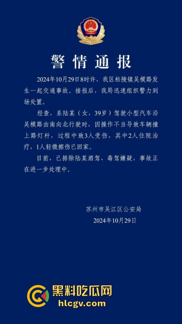 “我勒个骚刚!车子自己跑的”苏州吴江区女子驾车操作不当 路灯杆前的惊魂一撞致多人受伤!-1