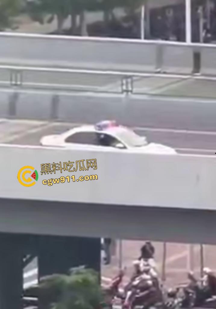 石家庄现实版侠盗飞车！欲跳桥自杀男子反转抢警车狂飙撞飞路人，警方围堵抓捕直接撞烂警车！-1