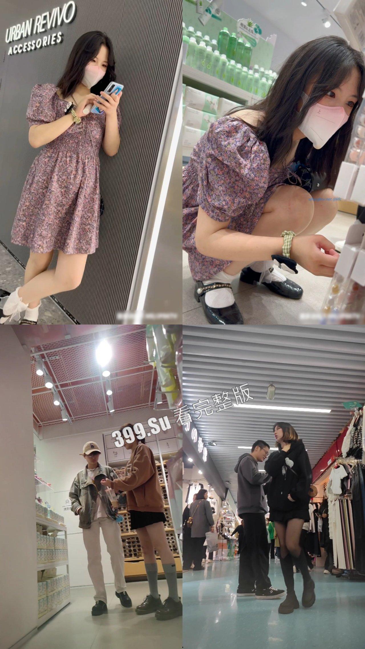 偷拍抄底 无孔不入 男朋友在身边也保护不住内裤( 2023上海车展 商场 宾馆双面镜 厕所) (三)-3