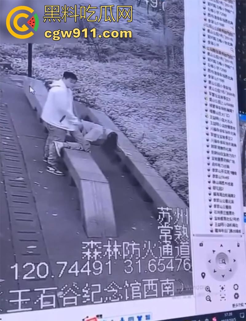 户外野战竟被森林监控拍下,常熟虞山森林防火指挥中心,大屏上演活春宫,这偷情真会找地方啊!-8