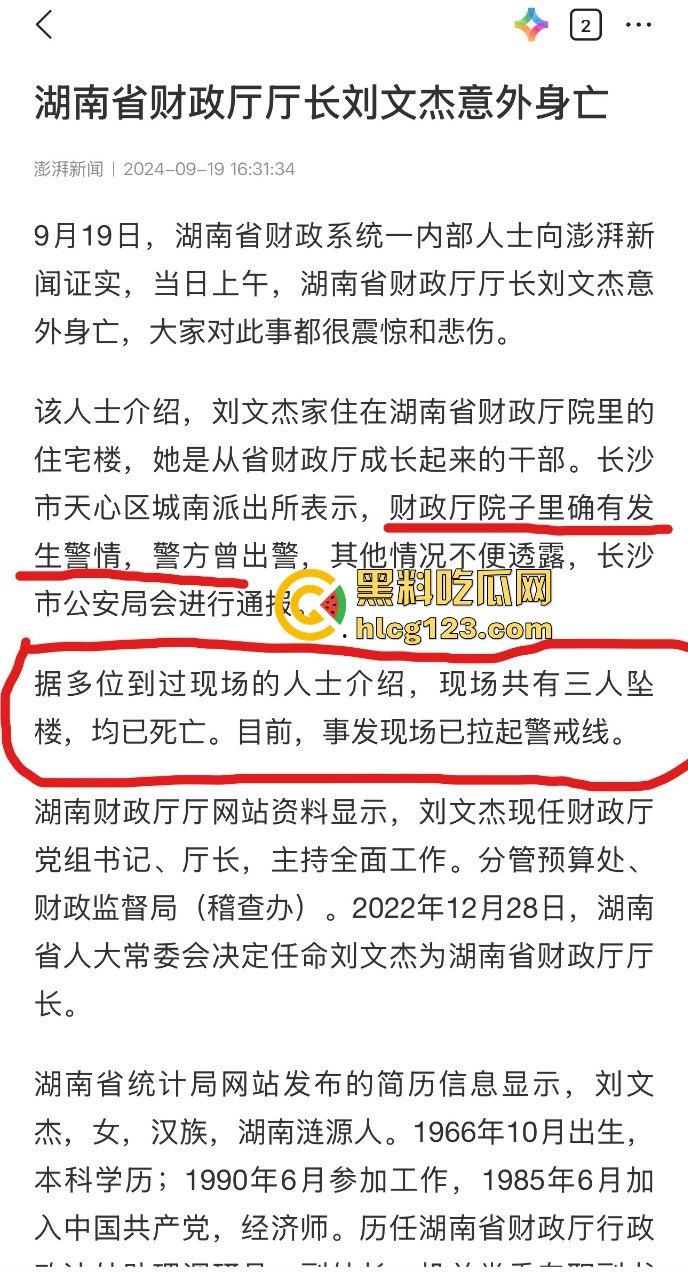 湖南财政厅长刘文杰离奇坠楼死亡!政协委员涉案,新闻被迅速封杀,真相成谜!-6