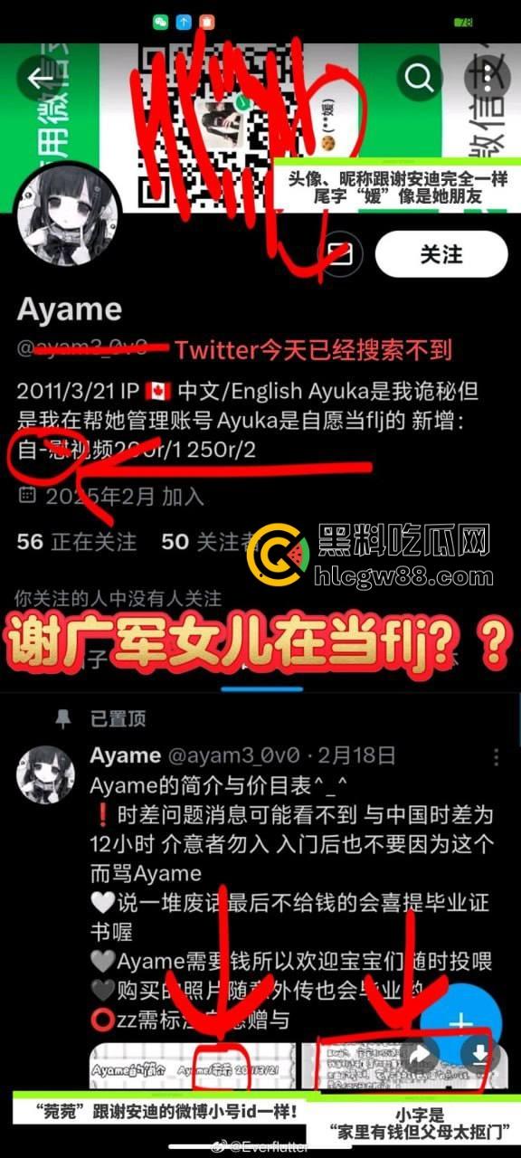 百度副总裁谢广军女儿【谢安迪】被扒外网福利姬身份?推特注销挡不住深挖,劣迹斑斑真相却疑似乌龙!-7