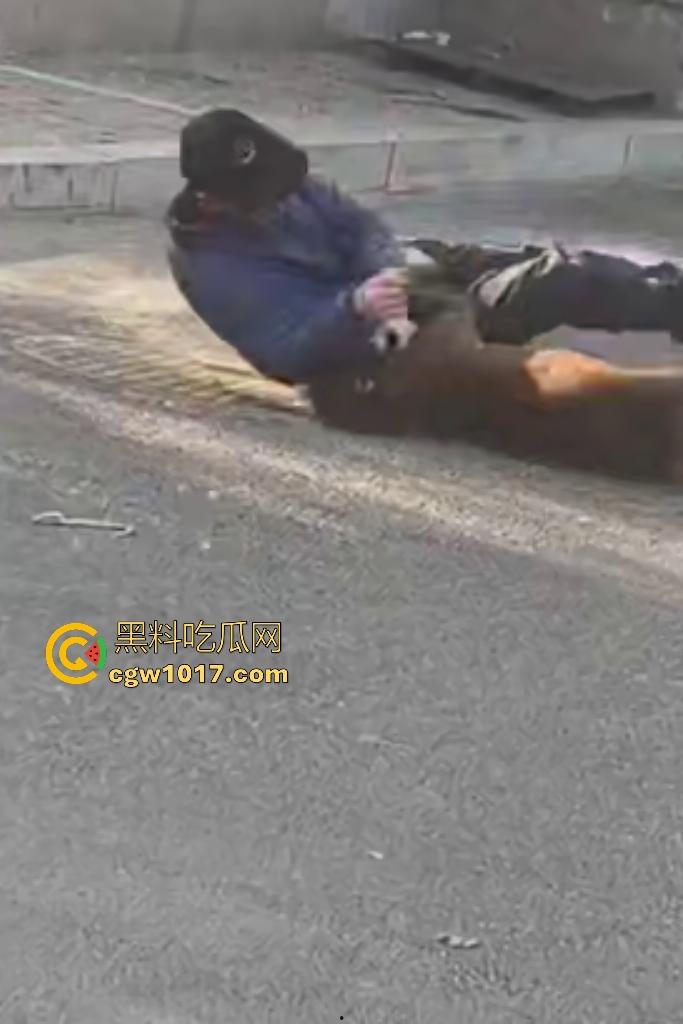 大爷手贱开狗笼被比特犬当场反咬!女主人抱不住狗,大妈大爷拿棍子打像挠痒,比特犬得配上香料才安抚大爷的心!-3