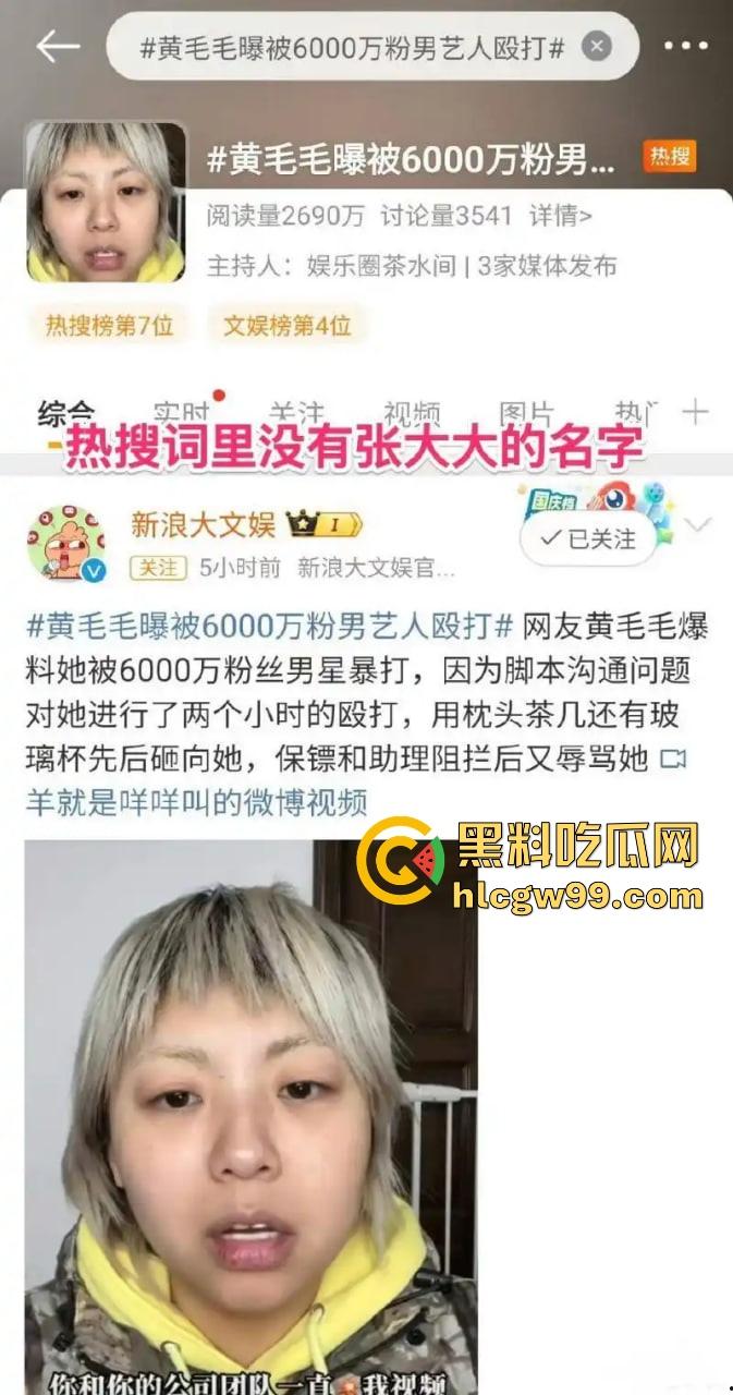 抖音黄毛毛自爆,6000万粉丝顶流男艺人『张大大』酒店暴打女编剧,2小时枕头玻璃杯狂砸,逼她下跪道歉!-24