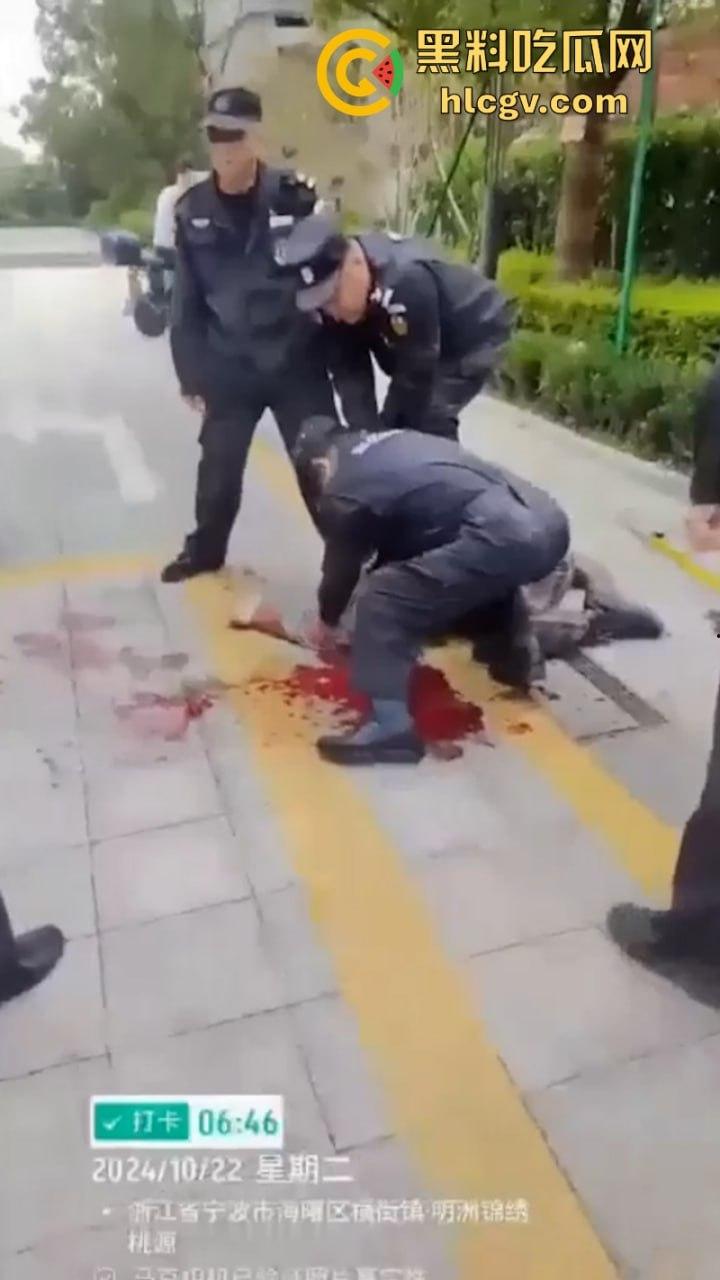 宁波海曙区一女子送孩子上学路上被人追砍 孩子的身受数刀 视频直击血腥现场-9