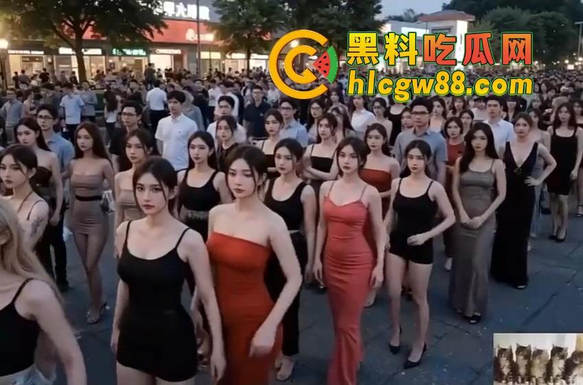 三亚百人美女广场舞阵仗惊人，身材火辣衣着清凉，这谁还敢说扰民？大爷们全程目不转睛，裤裆都鼓了！-8