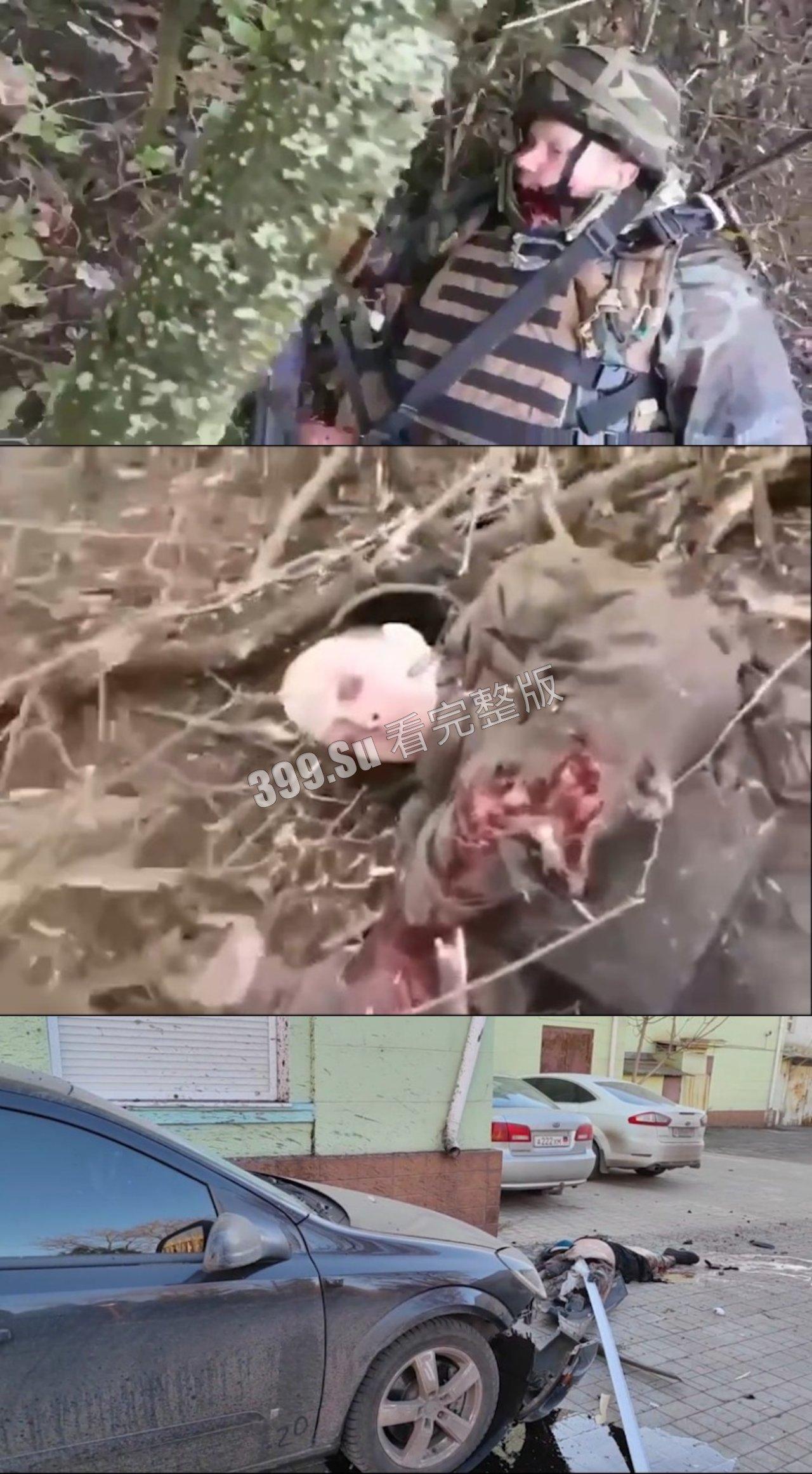 俄乌战争第一视角实录合集 现场只能用惨烈来形容 能留全尸的便算是幸运了 心理承受能力低的瓜友 勿点!!-3