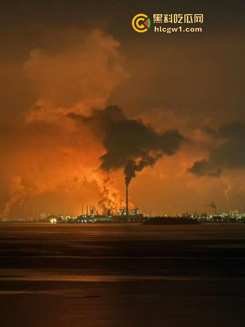 广东惠州大亚湾石化区核电站火光冲天 现场实拍视频流出 这是爆炸还是日出啊？-9