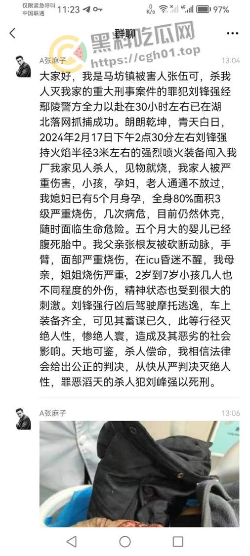 北京马坊镇放火杀人案 犯人【刘峰强】被抓 受害人全身烧烂 手臂被砍 全家老小失去人形 惨不忍睹 血腥慎点-1