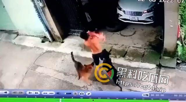 恶犬咬人！遛狗不牵绳 等于狗遛狗  狗首先是畜生 其次才是人类的朋友-1