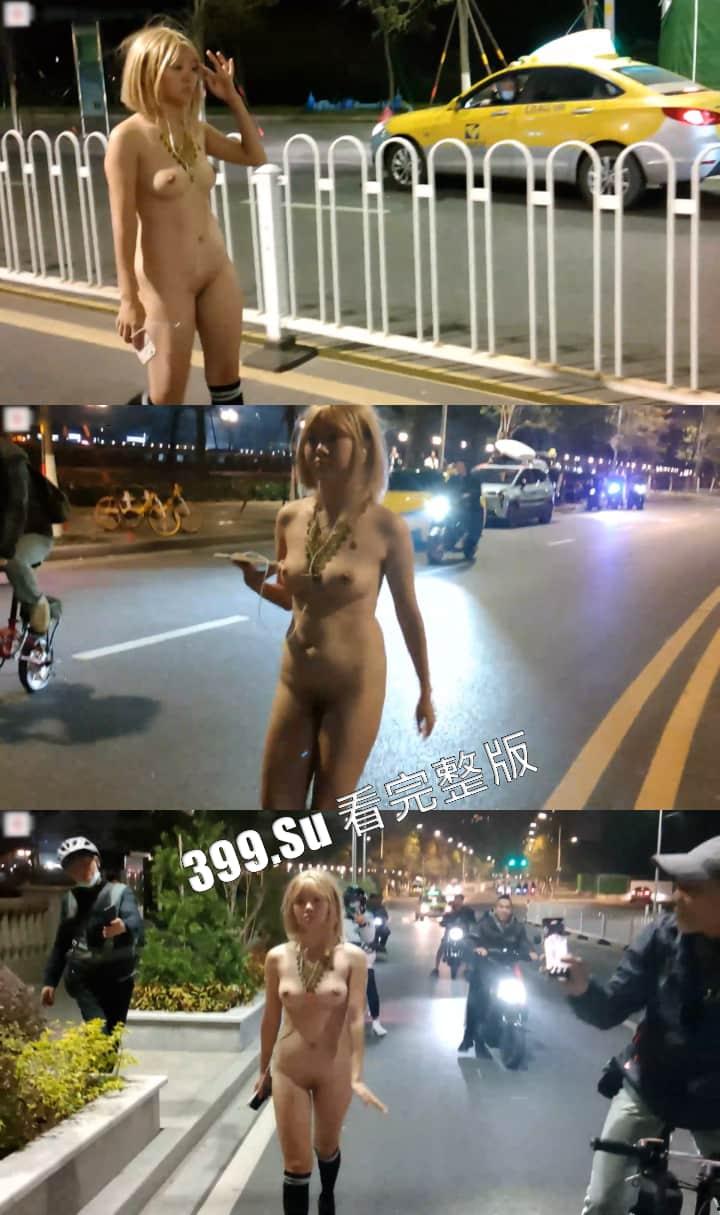 推特 婷婷 广州闹市街头全裸露脸逛街 扰乱交通秩序 引男女老少驻足拍照 太抽象了-6