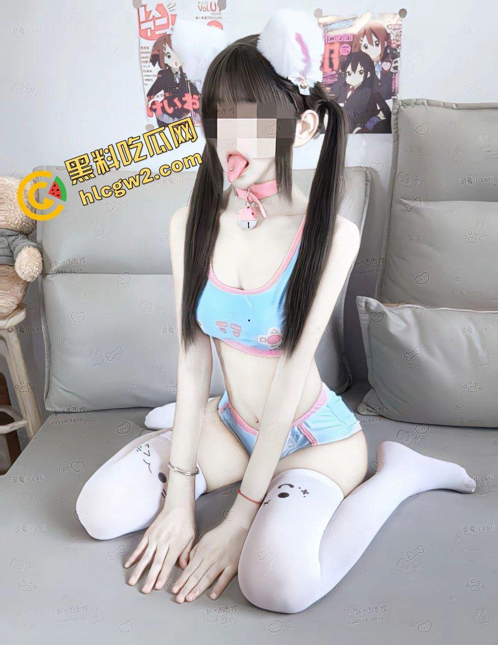 抖音双马尾萝莉白丝少萝『矢泽爱还我泪水』金主跪床后入暴力输出白虎！独家曝光！-6