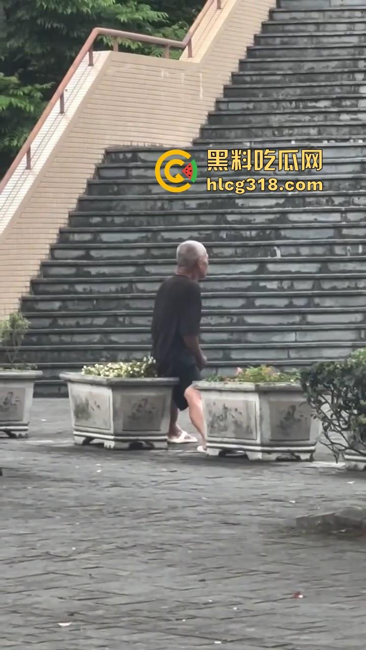 八旬老登公园门口在线打飞机,是不是看到有啥好看的啊姨啊,打得这么起劲,都快撸出火了!-5