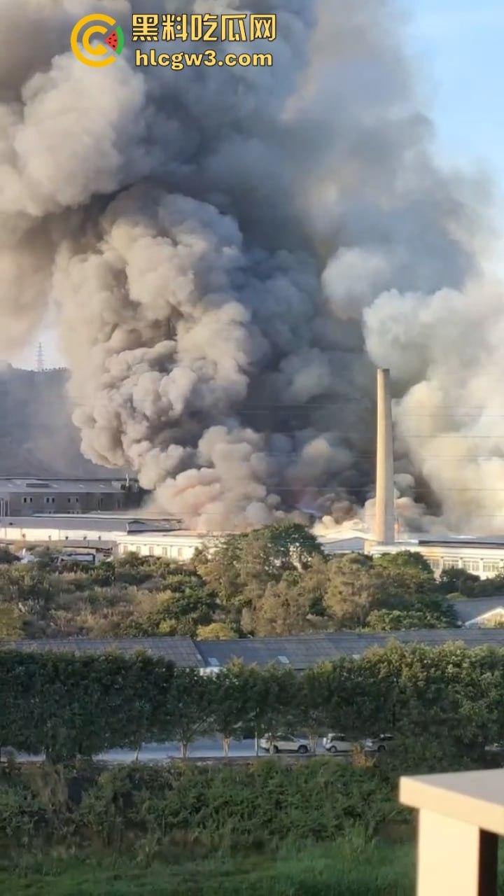 广东潮州星和纸箱厂夜间突发大火 现场浓烟滚滚热浪灼人 从早烧到黑 第一视角视频曝光 有人在喊“救命”?-9