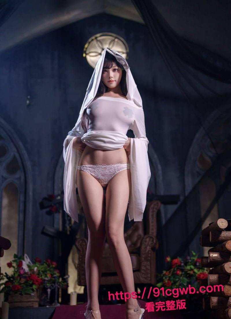 高颜福利姬 蜜汁猫裘 幽灵娘首发 透视鬼纱裹身 湿身锁骨滴水 粉穴若隐若现 诱惑拉满直接封神!-1