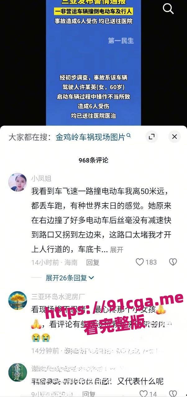 三亚60岁大妈停车不当酿惨祸：怒踩油门撞倒6人，女孩身亡引公愤-3
