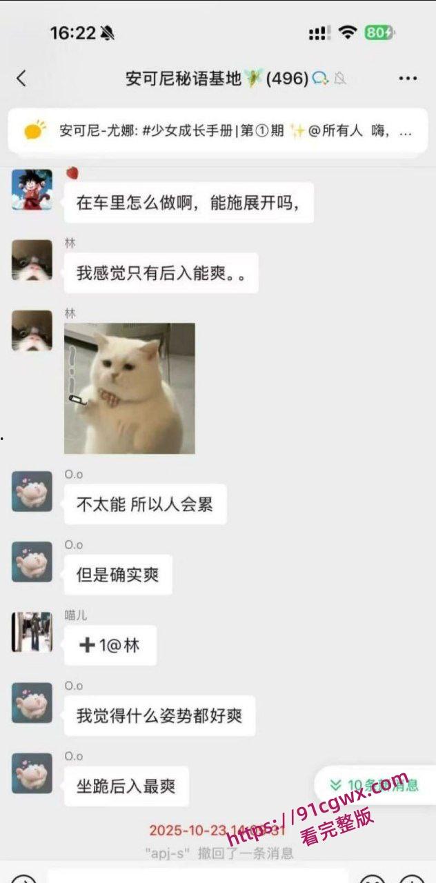 安可尼秘语基地微信群聊天记录曝光 小仙女上班b痒直接与老公车震 姐妹们骚话连篇 性爱细节全盘托出！-7